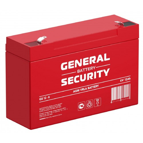 Аккумуляторная батарея General Security GS12-6 Аккумуляторная батарея General Security GS12-6