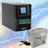 ИБП ДЛЯ ДОМА |  Инвертор Powerman 1000 Online + Аккумуляторная батарея Vektor GL 1255 x2
