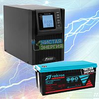 ИБП ДЛЯ ДОМА |  Инвертор Powerman 1000 Online + Аккумуляторная батарея Vektor VRC 12100 x2