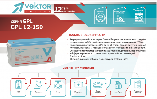 Vektor Energy GPL 12-150 фото 2 Vektor Energy GPL 12-150 фото 2